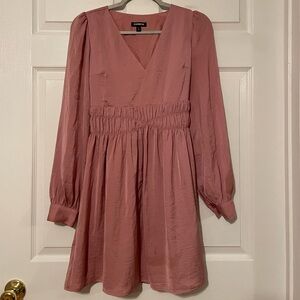 Express Pink Silky Dress